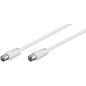 MicroConnect Coax M-F 5m White 75 Ohm MicroConnect Coax M-F 5m White 75 Ohm
